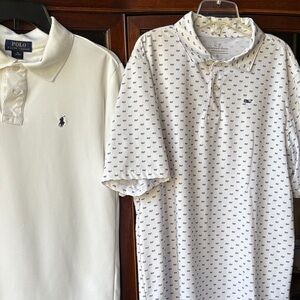 Vineyard Vines & polo Ralph Lauren White Whale Print Polo Shirt Boys XL 18 20